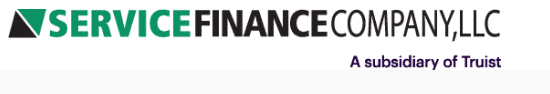 Logo Of Service Finance Company, Llc, With Text &Quot;A Subsidiary Of Truist&Quot; Beneath It.